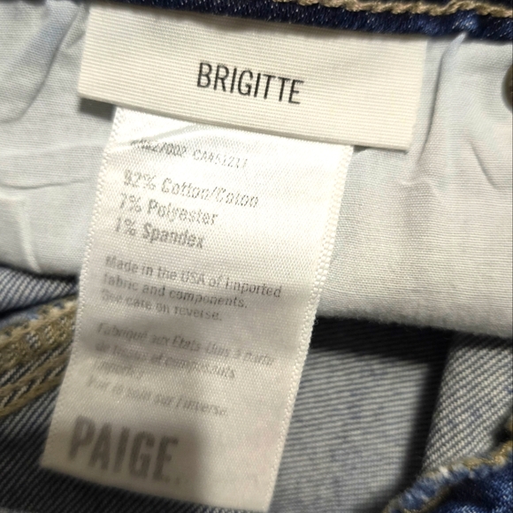 PAIGE Brigitte Cropped Straight Jeans in Oceania, Embroidered Seashells, EUC! - Picture 13 of 14